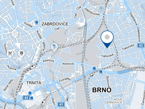 mapa Brno