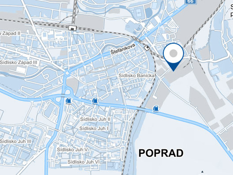 mapa Poprad